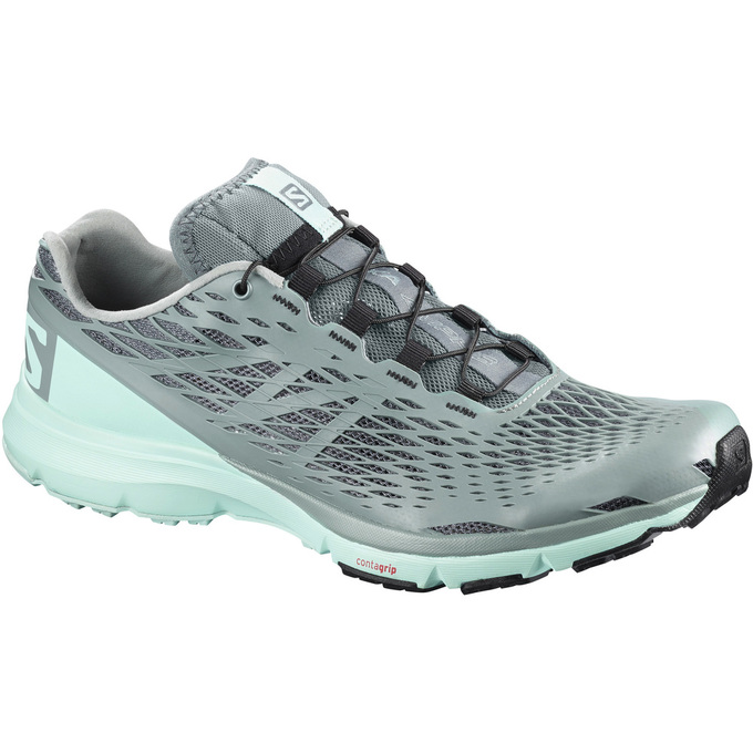 Salomon Israel XA AMPHIB W - Womens Running Shoes - Light Turquoise/Grey (ZIES-96851)